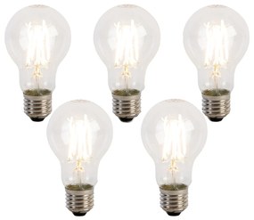 Set van 5 E27 3-staps dimbare LED lampen A60 5W 700 lm 2700K