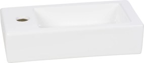 Saqu Trento fontein links 36x18cm glanzend wit