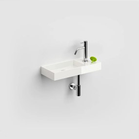 Clou Mini Wash Me fontein mineraalmarmer rechts 45cm wit glans