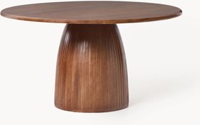 Ronde eettafel Nelly met groefstructuur, in verschillende formaten