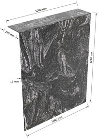 Mondiaz Hope toiletplaat solid surface 100x125cm lava niet voorgeboord