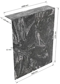 Mondiaz Hope toiletplaat solid surface 100x125cm lava niet voorgeboord