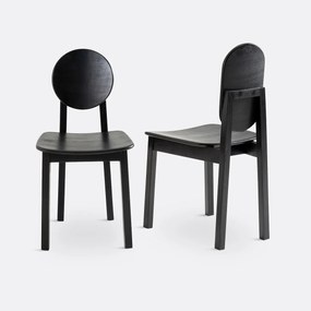Set van 2 stoelen in essenhout , Tribal