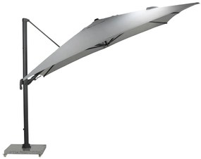 Garden Impressions Hawaii Big Pole zweefparasol 350x350 cm - donker grijs frame - licht grijs doek