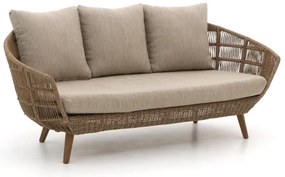 + 10% kassakorting | Loungebank Tuin Intenso | Wicker (vlechtwerk) | 3 personen | Tuinbank Beige | 191cm | Incl. kussens | Kees Smit Tuinmeubelen