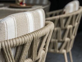 4 Seasons Outdoor Beverly tuinset met Hampton tafel 300 cm LoungestoelTuinstoel   beige weerbestendig