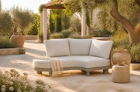 Santika Furniture Santika Guss Hoek/sofa Module Rechts Organisch Aluminium/rope Grijs