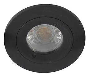 Set van 6 Moderne inbouwspot zwart rond IP44 - Xena