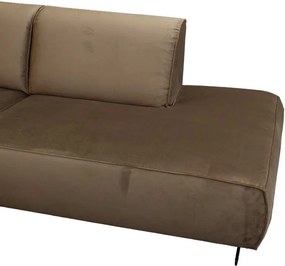 Hoekbank - Lambada - rechts - velours Juke taupe 12