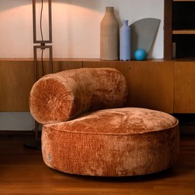 Dutchbone Tilbury Ronde Lounge Fauteuil Oranje