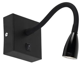 Moderne flexibele wandlamp zwart LED - Flex Modern Binnenverlichting Lamp