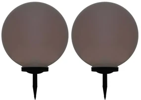 vidaXL Solarlampen 2 st LED rond 50 cm RGB