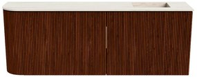 Mondiaz Joya DLux 110cm toiletmeubel ronding links ruby met wastafel faye rechts 1 kraangat meli