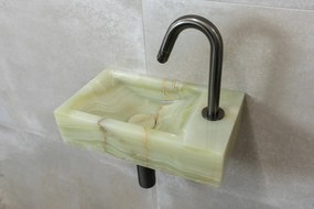 Saniclear Green Onyx fonteinset met gebogen kraan in gunmetal