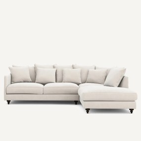 Hoekslaapbank in chenille fluweel, Lazare