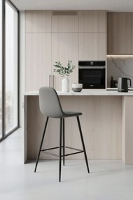 Zwarte Teok stoffen kruk