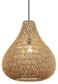 Scandinavische hanglamp bruin 45cm - Lina NaturalScandinavisch Draadlamp Scandinavisch rond Binnenverlichting Lamp