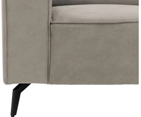 Goossens Hoekbank Hercules grijs, microvezel, 2-zits, modern design met ligelement rechts