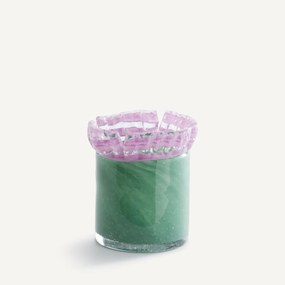 Met de hand geslepen glazen vaas H13 cm, Eloria