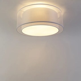 Moderne plafonnière wit 50 cm 3-lichts - Drum Duo