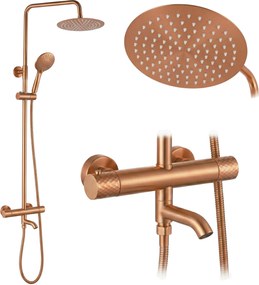 Doucheset REA Lungo Diamond Copper Brush Met Thermostaat