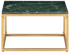 vidaXL Salontafel 60x60x35 cm echt steen met marmeren textuur groen