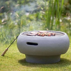 BBGRILL Draagbare barbecue grijs BBQ TUB-G