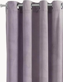Fluwelen dim-out gordijnen Nora met ringen, 2-delig, B 140 cm