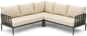 Hoek loungeset 5 personen Aluminium/wicker Grijs Coco Ibiza