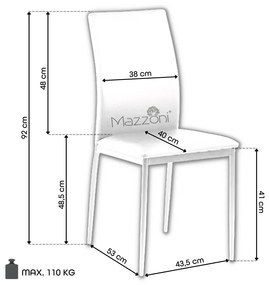 stoelen FLOP eco-leer wit (licht ecru) - modern voor woonkamer / eetkamer / keuken / kantoor