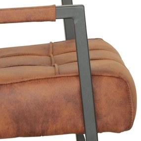 Eetkamerstoel - Jupiter - stof Cowboy retro lederlook cognac