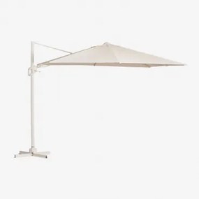 Parasol 295x295 Cm In Stof En Aluminium Hydra Gardenia Wit - Sklum