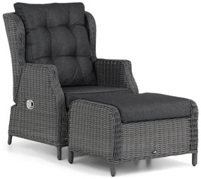 Bistroset 1 persoon  Wicker Zwart Garden Collections Chicago