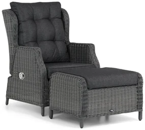 Bistroset 1 persoon  Wicker Zwart Garden Collections Chicago