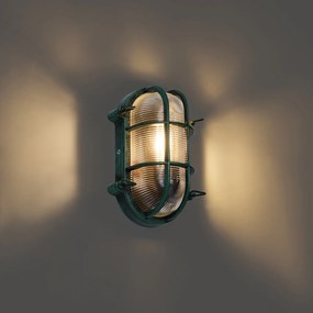 Buiten wandlamp groen ovaal IP44 - Noutica