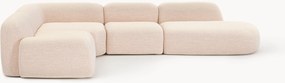 Modulaire bouclé XL hoekbank Wolke met chaise longue