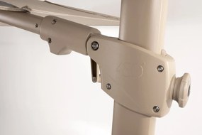 4 Seasons Outdoor Siesta PREMIUM 300 x 300 cm parasol - zand doek met latte frame Parasol   beige weerbestendig