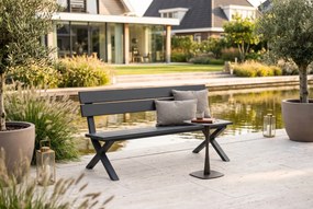 Tuinbank  aluminium 160 cm Aluminium Grijs-antraciet Presto Crosano