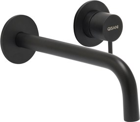 Qisani Flow wastafelkraan afbouwdeel met 210mm uitloop zwart