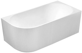 Aqualine Tibera hoekbad rechts met ribbel 170x80cm wit