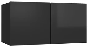 vidaXL Tv-hangmeubel 60x30x30 cm hoogglans zwart