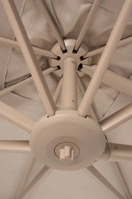 4 Seasons Outdoor Siesta PREMIUM 300 x 300 cm parasol - zand doek met latte frame Parasol   beige weerbestendig