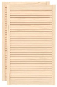 vidaXL Louvredeuren 2 st 99,3x59,4 cm massief grenenhout