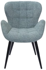 Eetkamerstoel - Simon - stof Fantasy geweven mineral blue