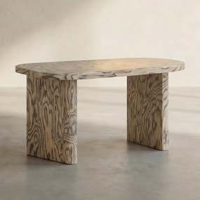 Kleine Organische Salontafel Grijs - 45 X 70cm.