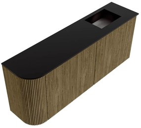 Mondiaz Joya 100cm toiletmeubel ronding links dusk met wastafel faye rechts 1 kraangat urban