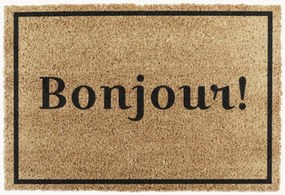 Handgemaakte kokos deurmat Bonjour