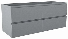 Mondiaz HAY wastafelonderkast - 120x45x50cm - 4 lades - uitsparing midden - softclose - Plata M45146Plata