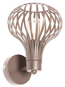 Moderne wandlamp bruin - Saffira Modern E27 rond Binnenverlichting Lamp