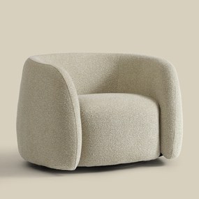 Ronde Fauteuil Beige Stof